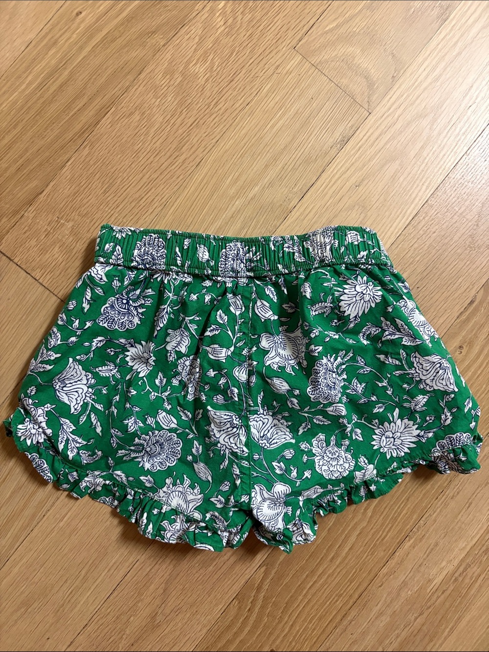 Crewcuts Green Floral Ruffle Shorts - Picture 3 of 3